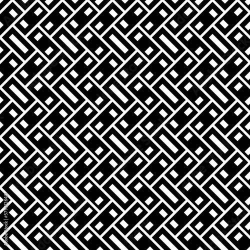 Herringbone pattern. Rectangles slabs tessellation. Seamless surface design with blocks tiling. Floor cladding bricks. Repeated tiles ornament background. Mosaic motif. Pavement wallpaper. Vector