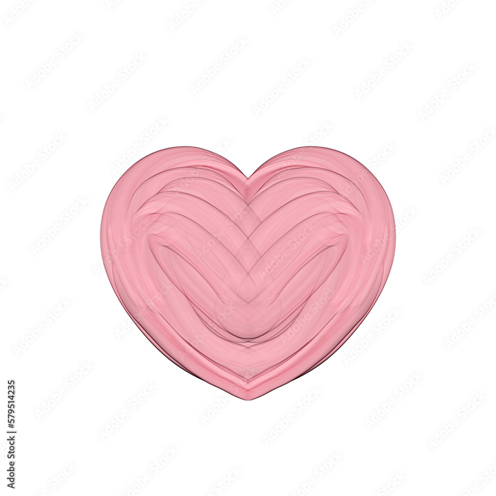 Cute heart sky stationary sticker oil painting