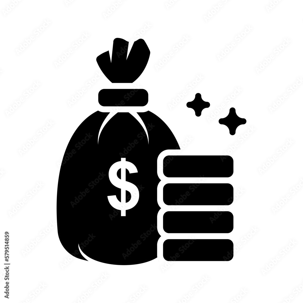 Money Bag icon. sign for mobile concept and web design. vector illustration Money Bag icon. sign for mobile concept and web design. vector illustration