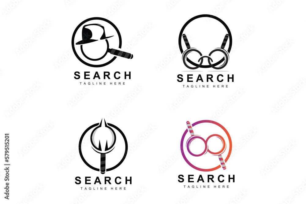 Search Logo Design, Detective Illustration, Home search, Glass Lens, Company Brand Vector Search Logo Design, Detective Illustration, Home search, Glass Lens, Company Brand Vector