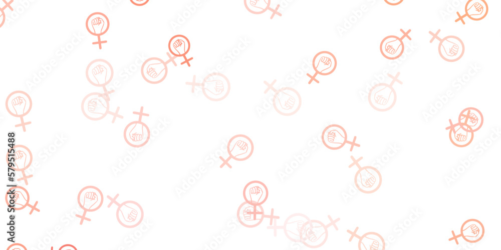 Light Red vector background with woman symbols. Light Red vector background with woman symbols.
