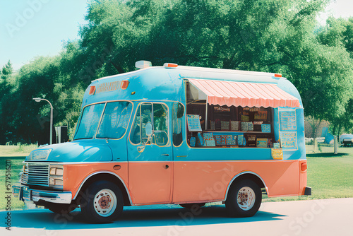ai generated illustration of a fictional food truck