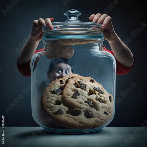 Photographie Caught in the Act: Maugseros with Hand in Cookie Jar