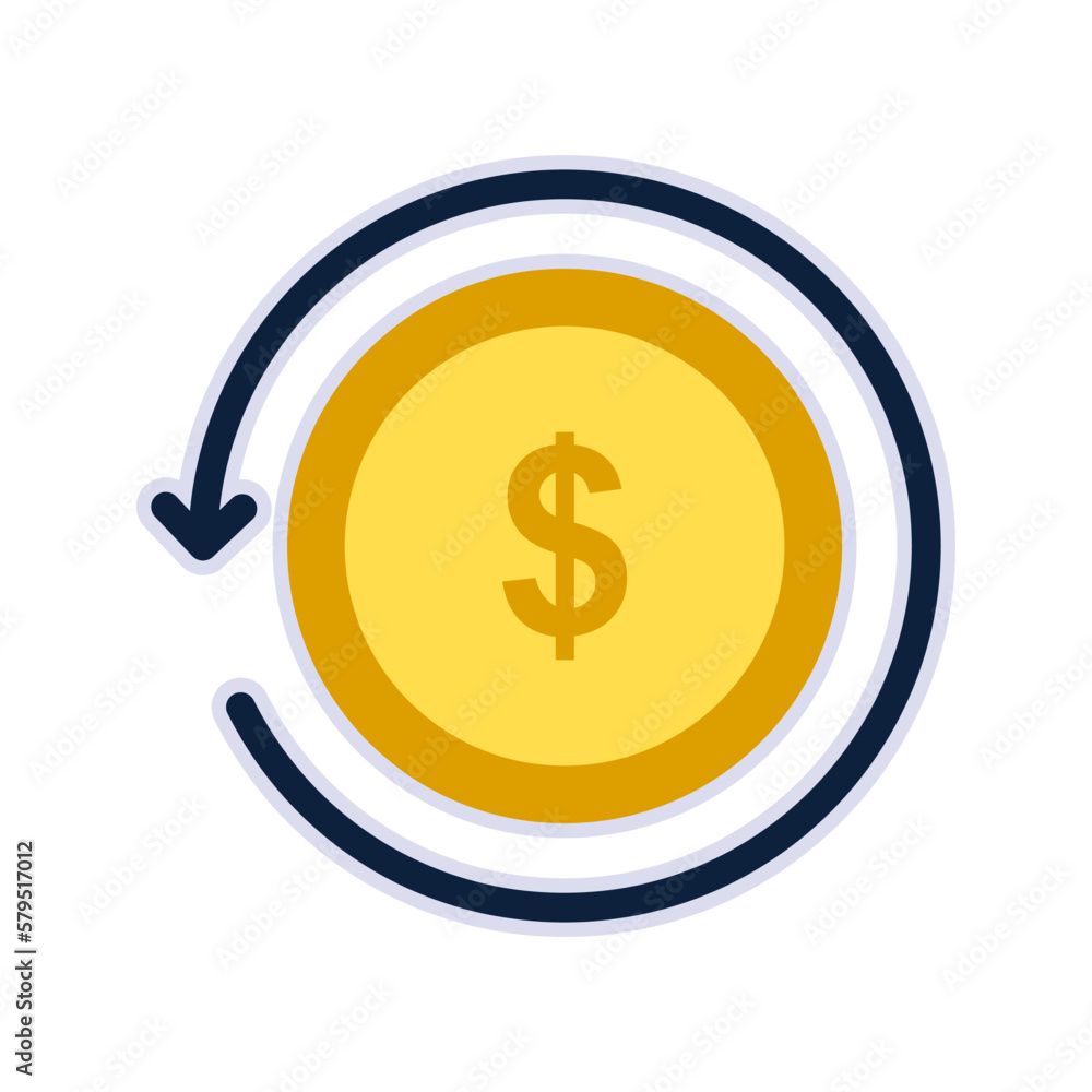 Refund icon. sign for mobile concept and web design. vector illustration Refund icon. sign for mobile concept and web design. vector illustration