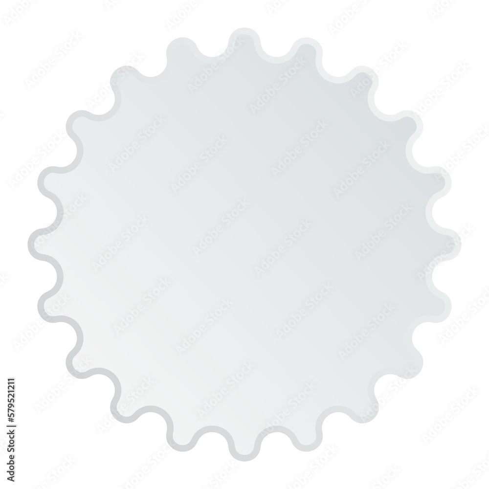 White Round Banner or Label for Add Content and Text.