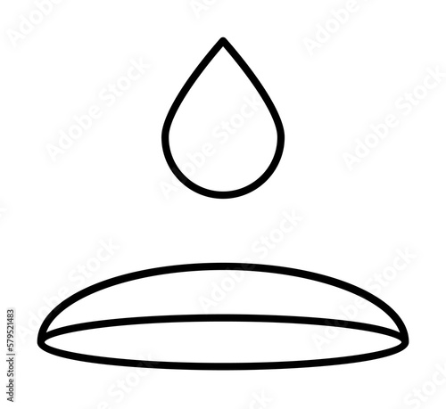 a drop on lens icon illustration design art