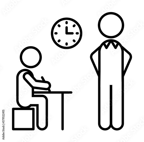 Home schooling, taking examination icon