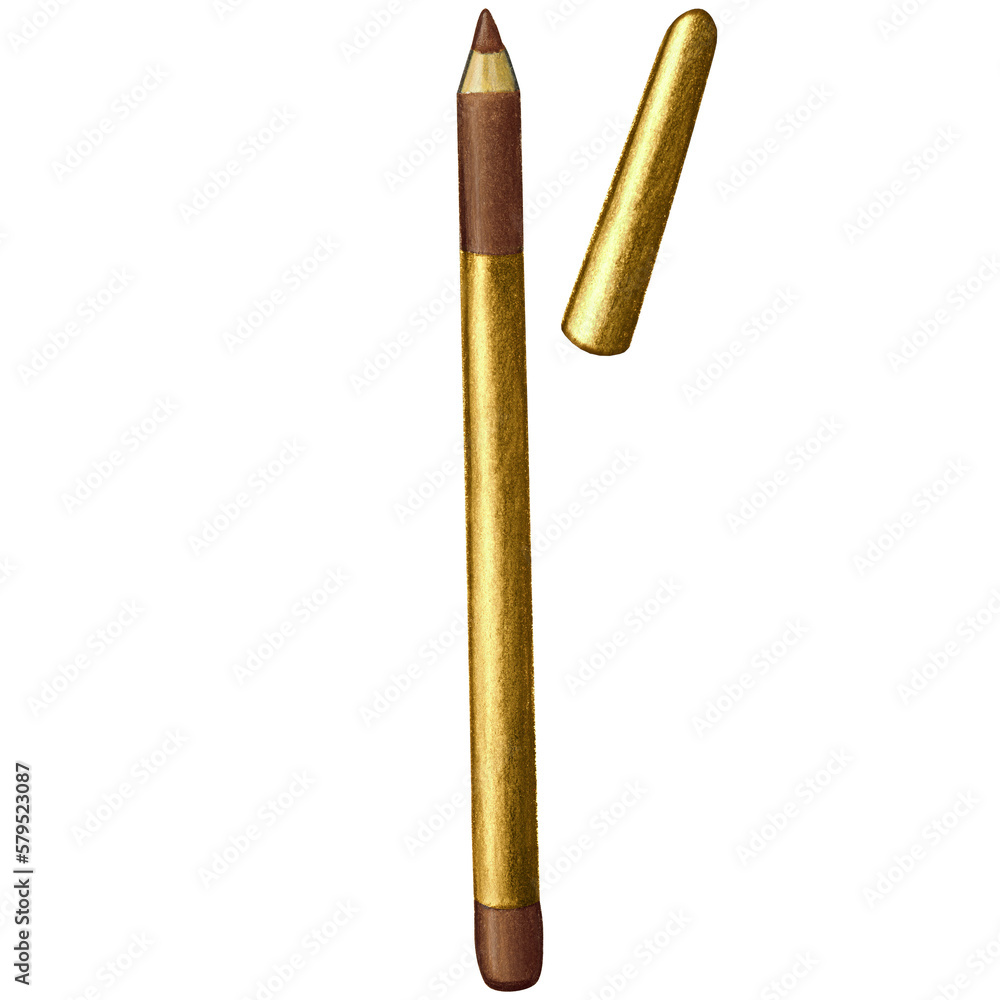 hand drawn watercolor makeup pencil hand drawn watercolor makeup pencil