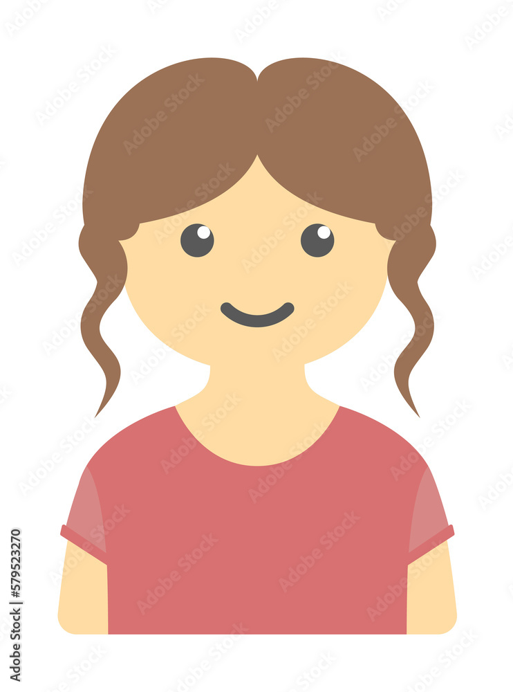 avatar of girl colored icon illustration design art avatar of girl colored icon illustration design art