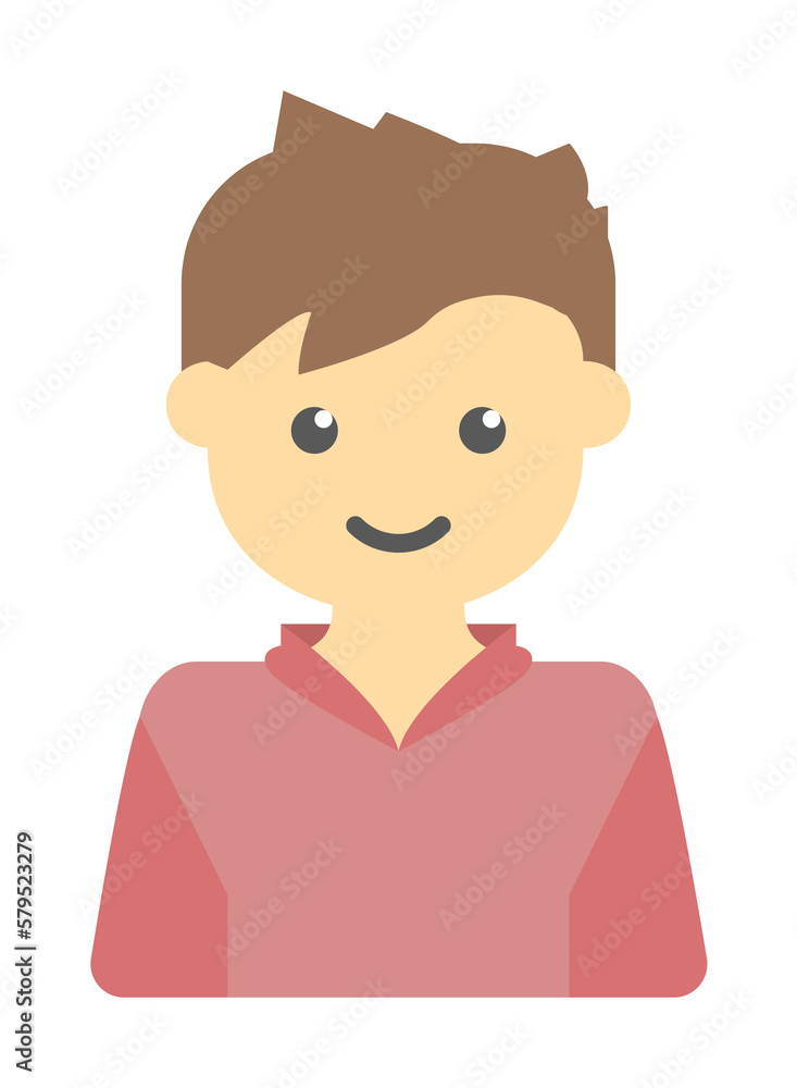 avatar of boy colored icon illustration design art