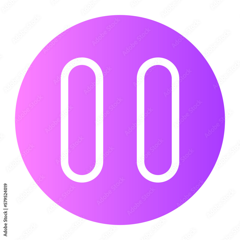 pause button gradient icon pause button gradient icon
