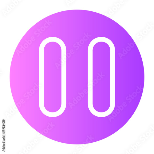 pause button gradient icon