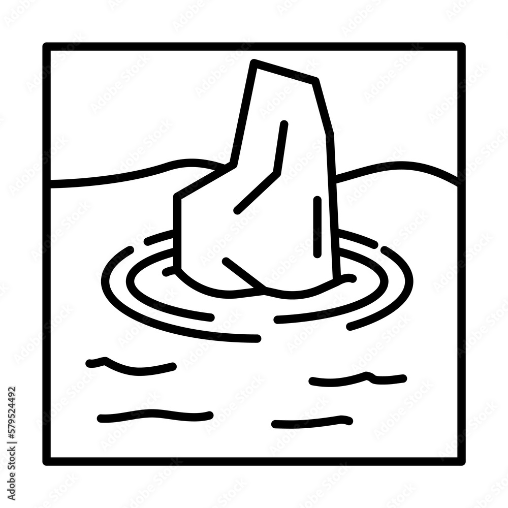 iceberg outline icon illustration design art iceberg outline icon illustration design art