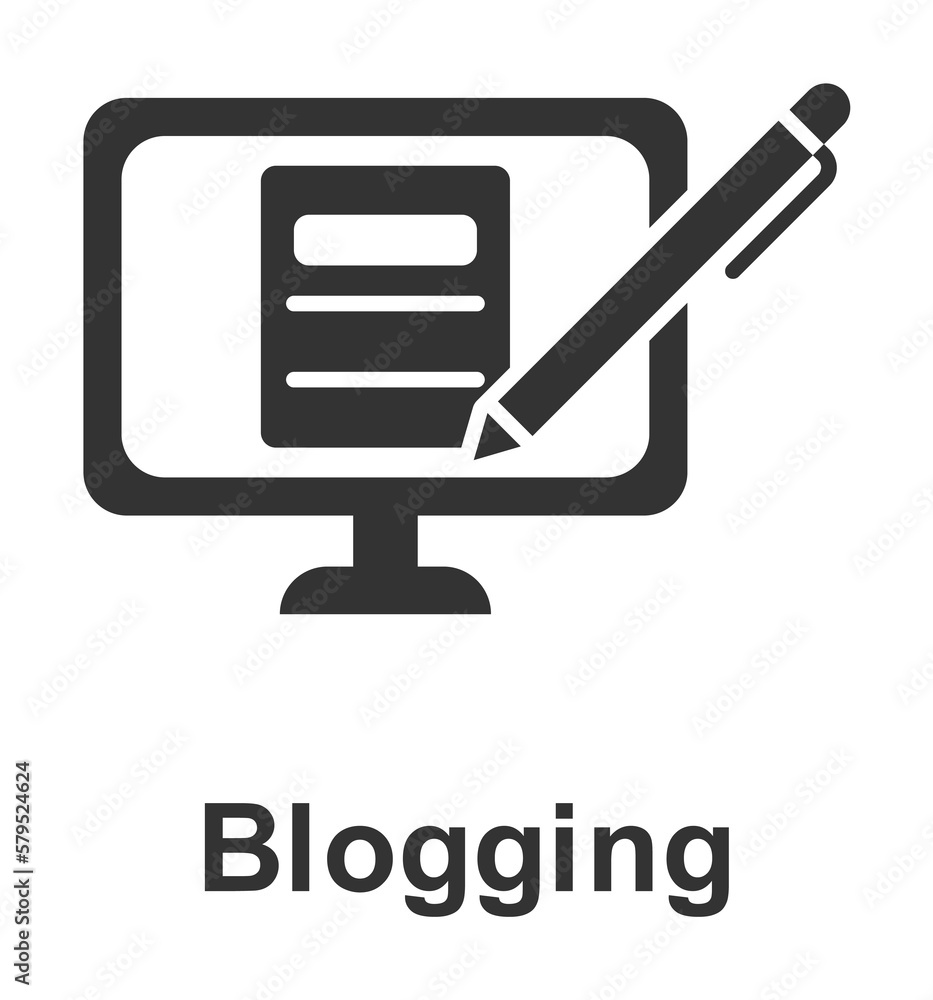 Online marketing, blogging icon Online marketing, blogging icon