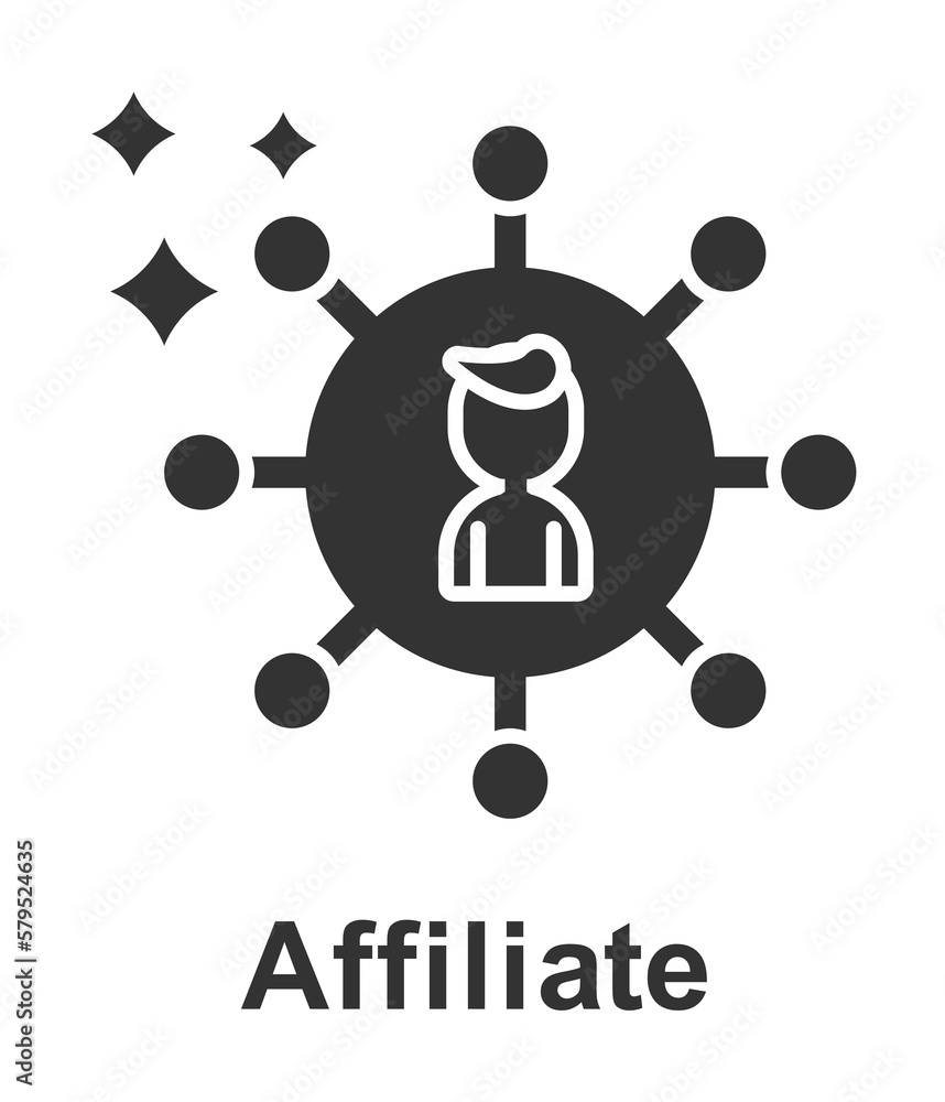 Online marketing, affiliate icon Online marketing, affiliate icon