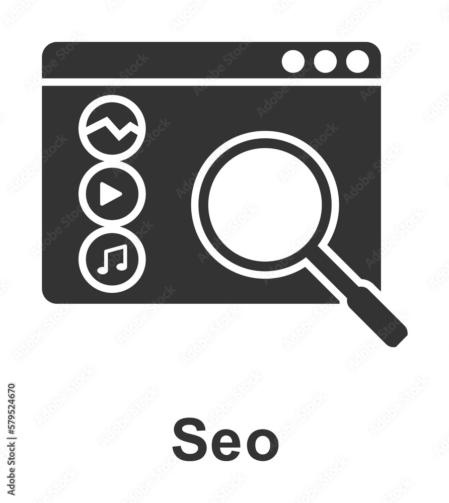Online marketing, seo icon illustration design art Online marketing, seo icon illustration design art