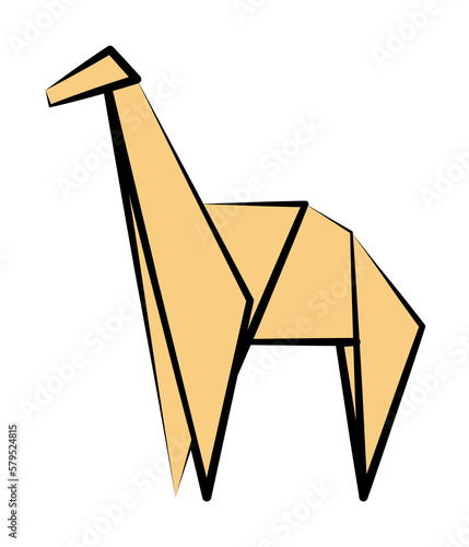 llama colored origami style icon