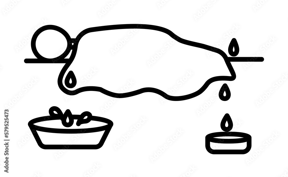 Poor man rain sleep icon illustration design art Poor man rain sleep icon illustration design art