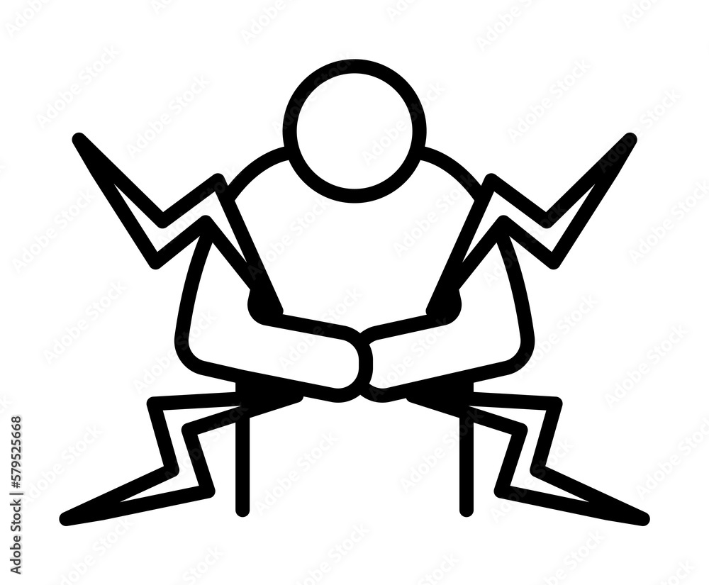 Bad diarrhea stomach concept line icon Bad diarrhea stomach concept line icon