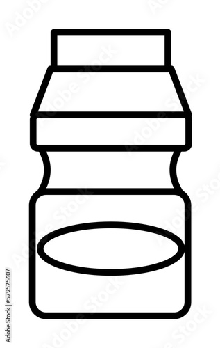 Dairy drink lactobacillus concept line icon