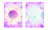 Neon Fluid. Purple Magic Pattern. Memphis Flyer. Geometric Background. Minimalist Shape. Trendy Dots. Light Layout. Round Multicolor Backdrop. Blue Neon Fluid
