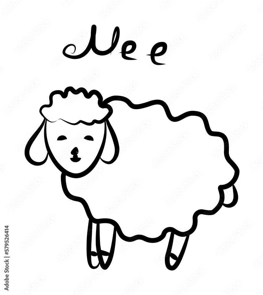 sheep icon in sketch style illustration design art sheep icon in sketch style illustration design art