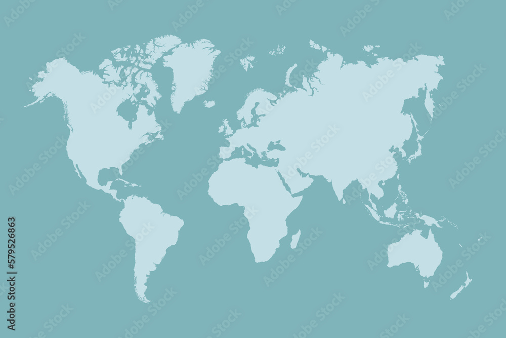 World map isolated, vector illustration
