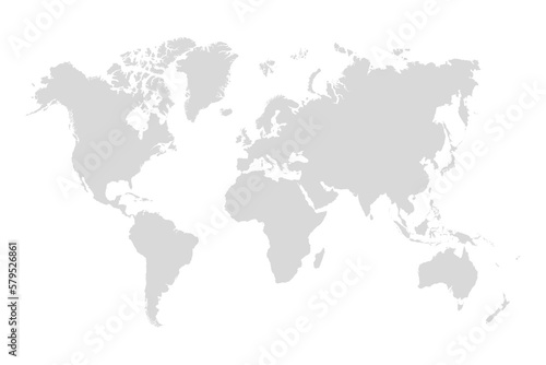 Grey world map vector illustration