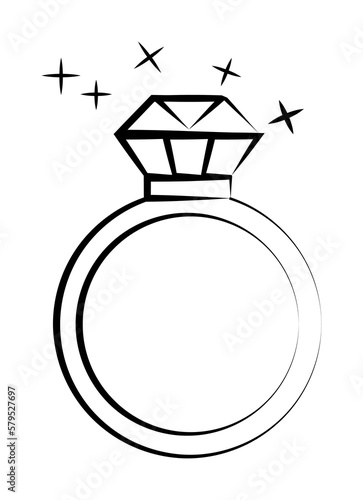 wedding ring sketch illustration design art
