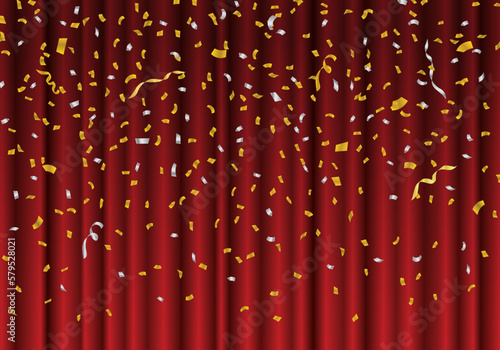 Decorated Stage Curtain Background (Horizontal)