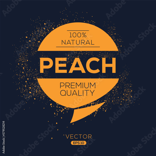 Creative (Peach), Peach label, vector illustration.