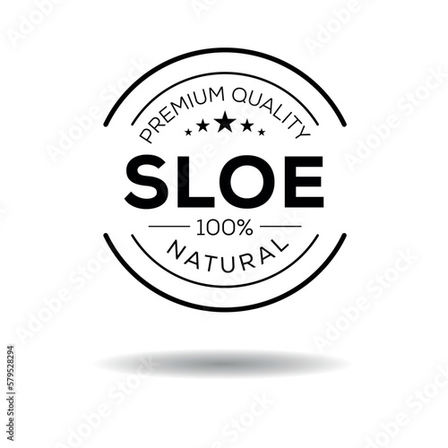 Creative (Sloe), Sloe label, vector illustration.