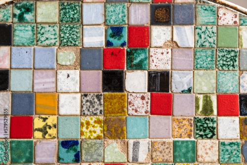 Colorful tiles background for textures. Modern and vintage floor for wallpapers