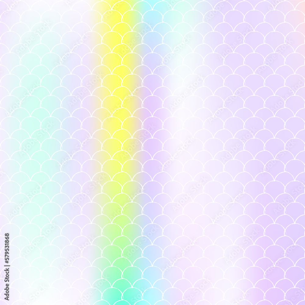 Holographic scale background with gradient mermaid. Holographic scale background with gradient mermaid.
