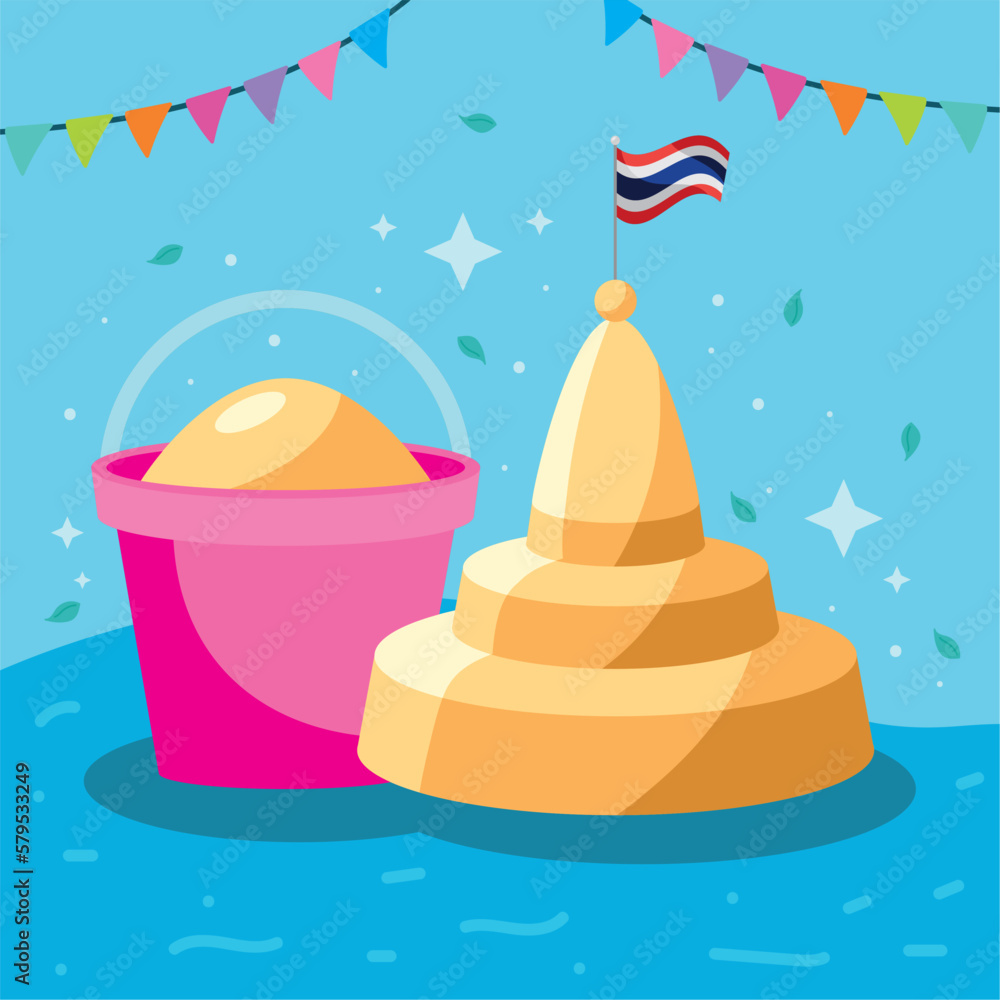 songkran pyramid and sand bucket songkran pyramid and sand bucket