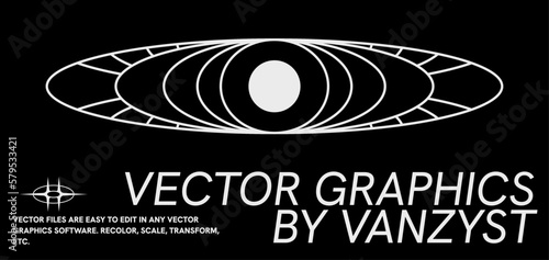 Universal Geometric Shape, Bright Bold Element For Graphic Design