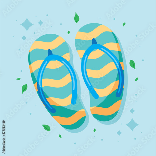 sandal with stripes