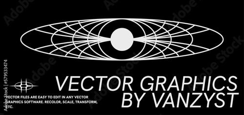 Universal Geometric Shape, Bright Bold Element For Graphic Design