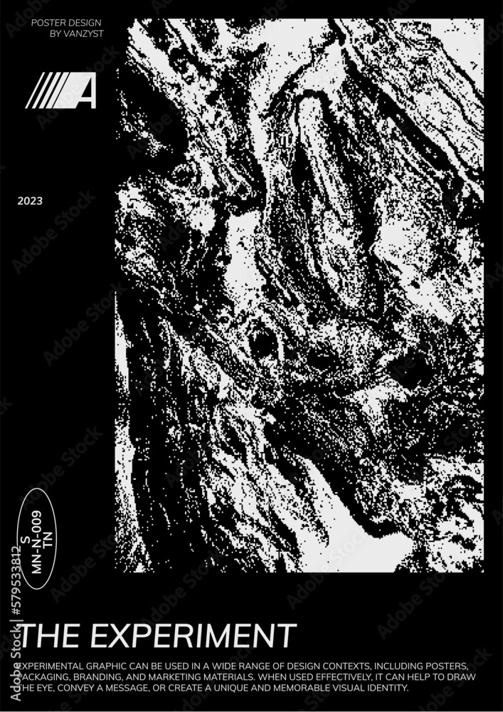 Geometric Poster juxtaposed with bright bold organic bitmap dither ...