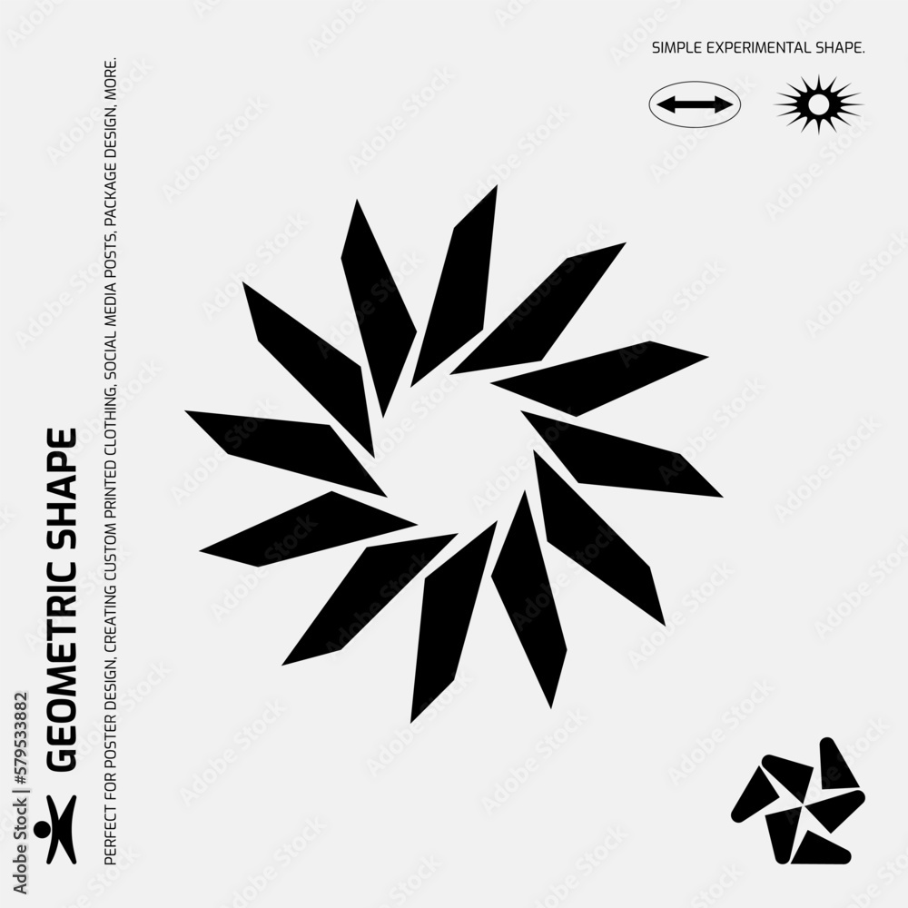 Universal Geometric Shape, Bright Bold Element For Graphic Design Universal Geometric Shape, Bright Bold Element For Graphic Design