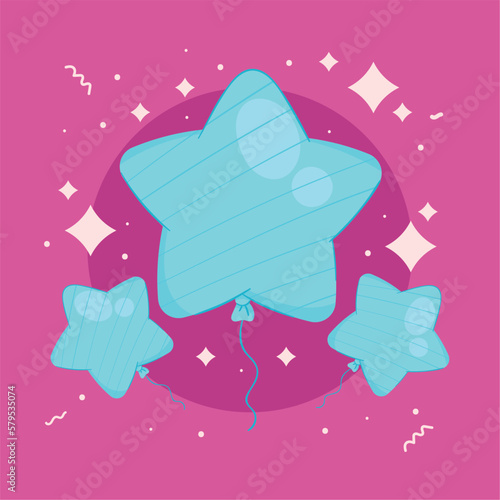 blue balloons helium floating