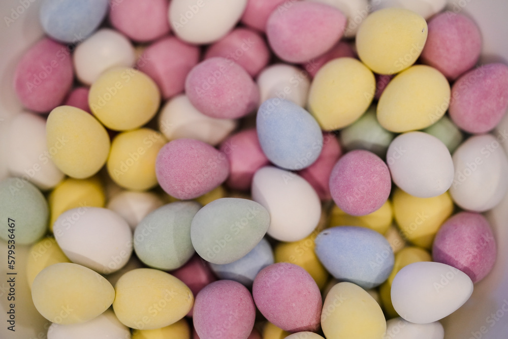 mini Easter chocolate eggs pastel colours mini Easter chocolate eggs pastel colours