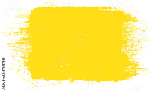 Yellow brush stroke isolated on background. Paint brush stroke vector for ink paint, grunge design element, dirt banner, watercolor design, dirty texture. Trendy brush stroke, vector illustration