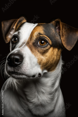 jack russell terrier, jack russell, portrait, Generative AI © Melih
