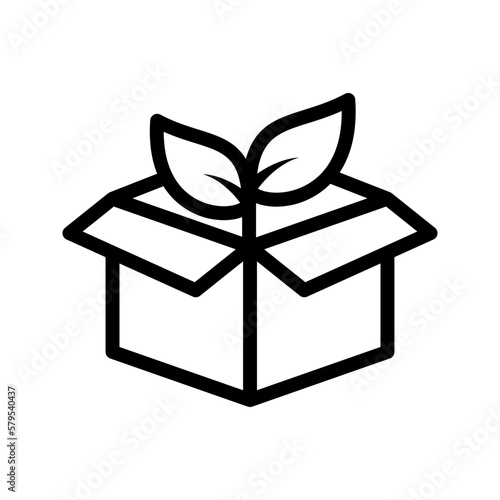 Eco packaging icon. sign for mobile concept and web design. vector illustration