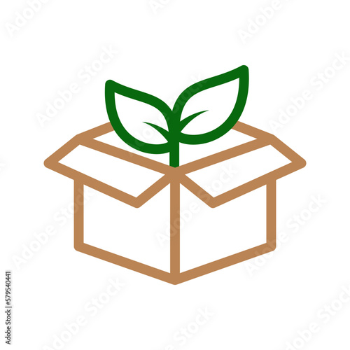 Eco packaging icon. sign for mobile concept and web design. vector illustration