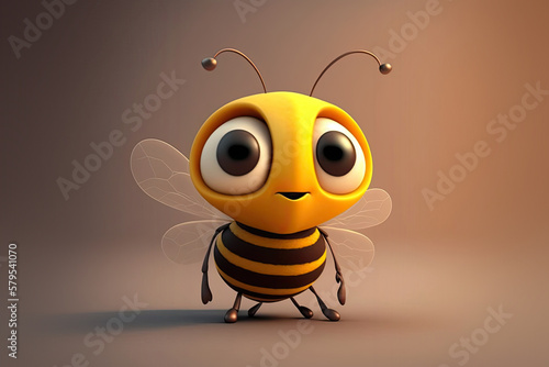 Cartoon Bee Character (Created with Generative AI)