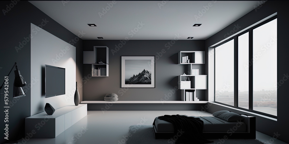 minimalist modern room render minimalist modern room render