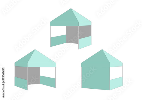 Promotional booth tent, vector template