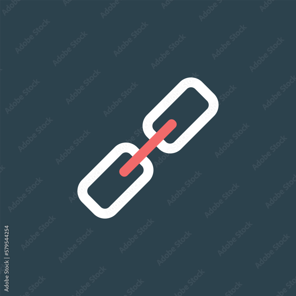 Vector illustration of link, chain, social media icons. Vector illustration of link, chain, social media icons.